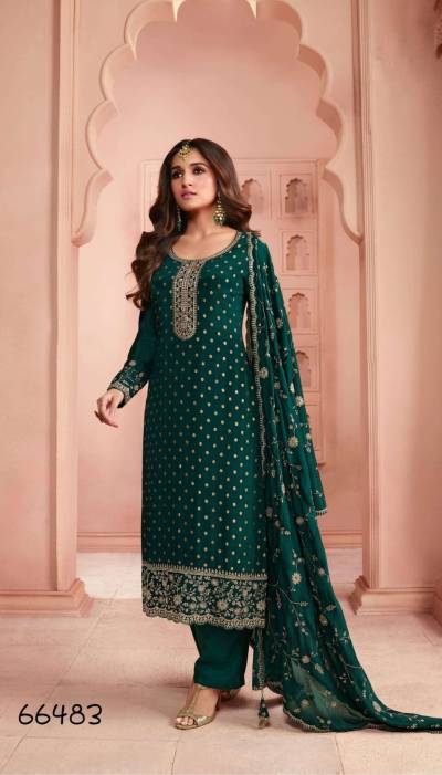 VINAY BY SWARNAA  DESIGNER DOLA SILK SALWAR SUIT WHOLESALER IN INDIA
